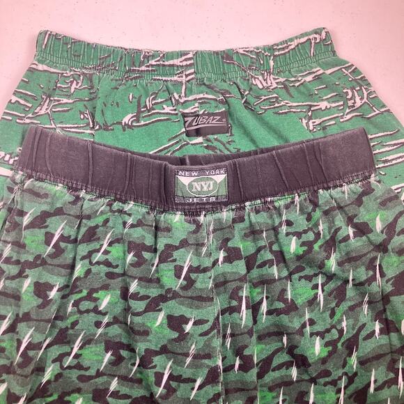 NFL NEW YORK JETS Lighting Print VTG 90s Parachute Pants Size XL Green - Picture 12 of 12
